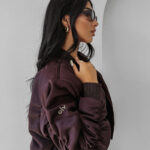 Kurtka bomberka damska OLAVOGA SILENCE brązowa