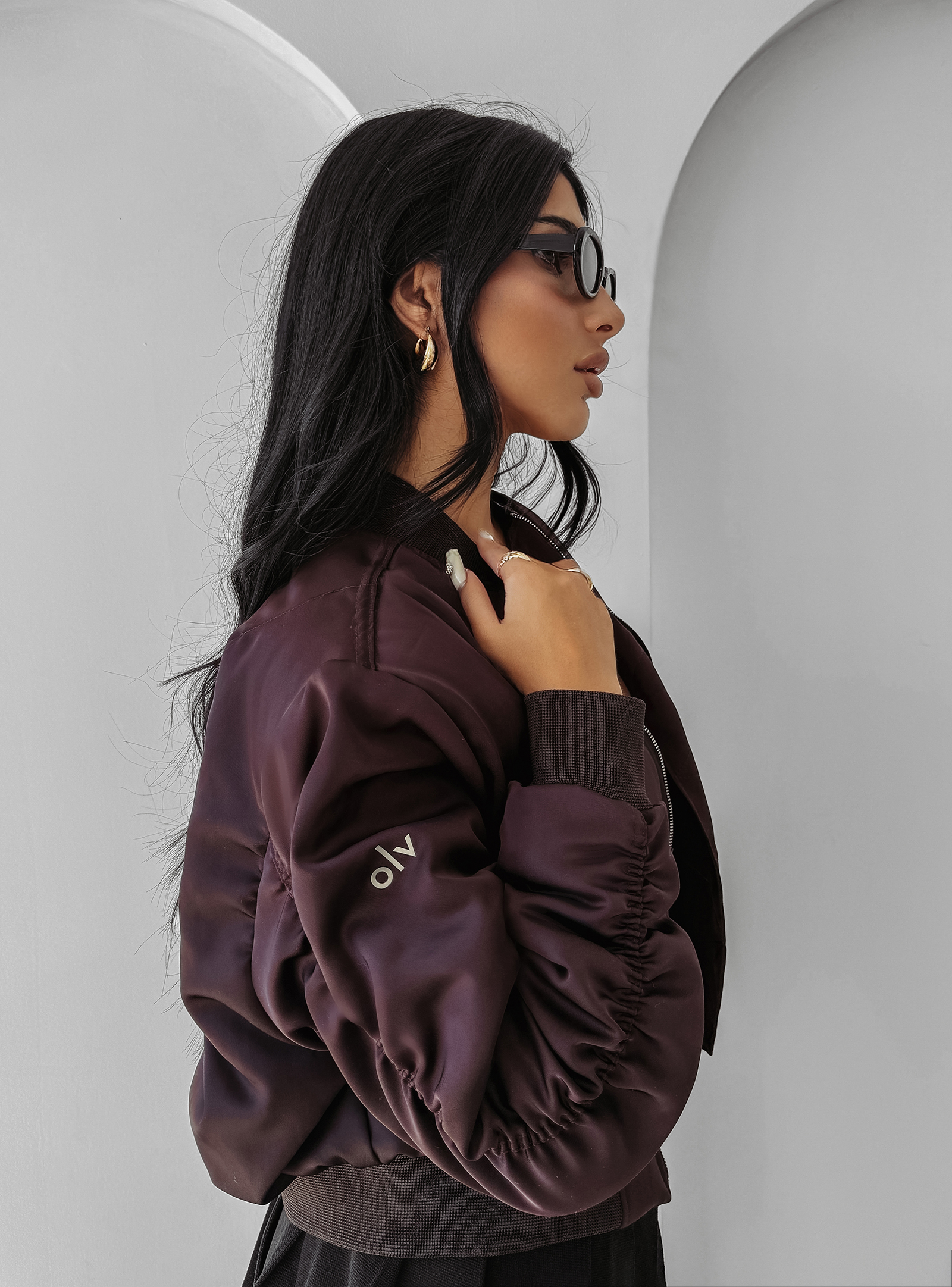 Kurtka bomberka damska OLAVOGA SILENCE brązowa