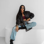 Kurtka bomberka damska OLAVOGA SILENCE czarna