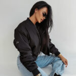 Kurtka bomberka damska OLAVOGA SILENCE czarna