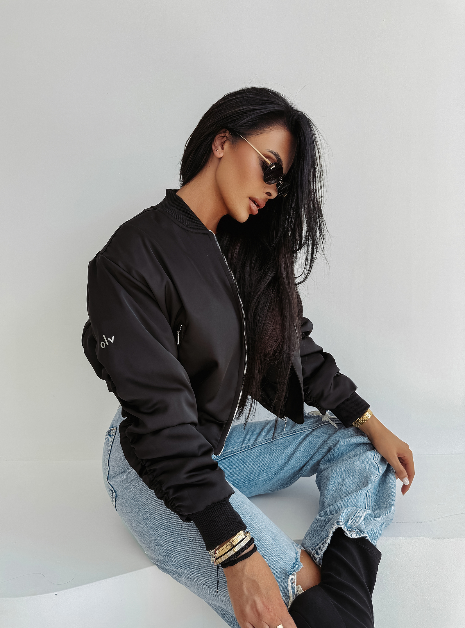 Kurtka bomberka damska OLAVOGA SILENCE czarna