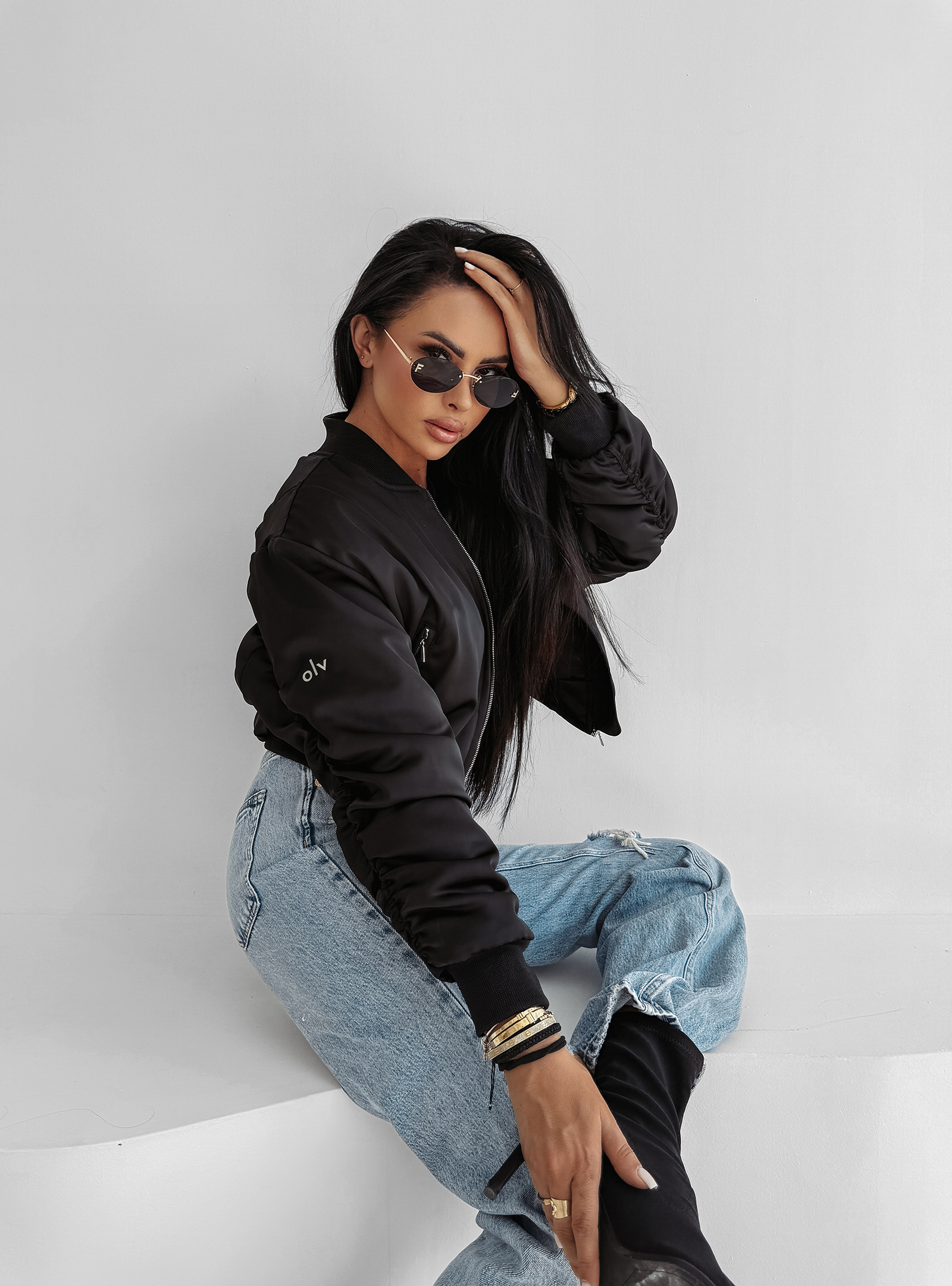 Kurtka bomberka damska OLAVOGA SILENCE czarna