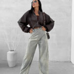 Kurtka damska OLAVOGA SOFT SHADOW brązowa