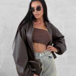 Kurtka damska OLAVOGA SOFT SHADOW brązowa