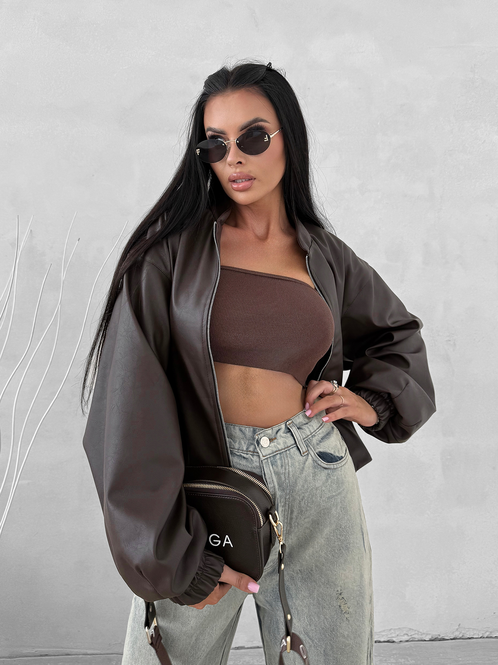 Kurtka damska OLAVOGA SOFT SHADOW brązowa Kurtka damska OLAVOGA SOFT SHADOW brązowa