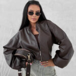 Kurtka damska OLAVOGA SOFT SHADOW brązowa