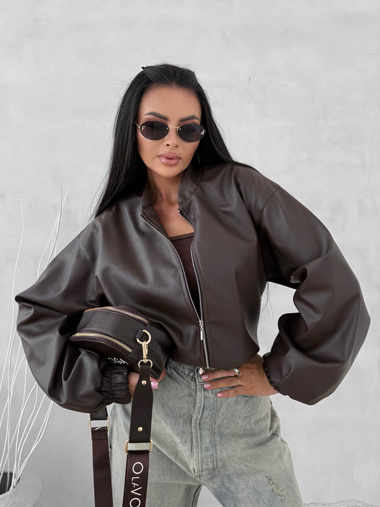 Kurtka damska OLAVOGA SOFT SHADOW brązowa