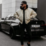 Kurtka męska OLAVOGA WOOLY bomberka przejściowa beżowa