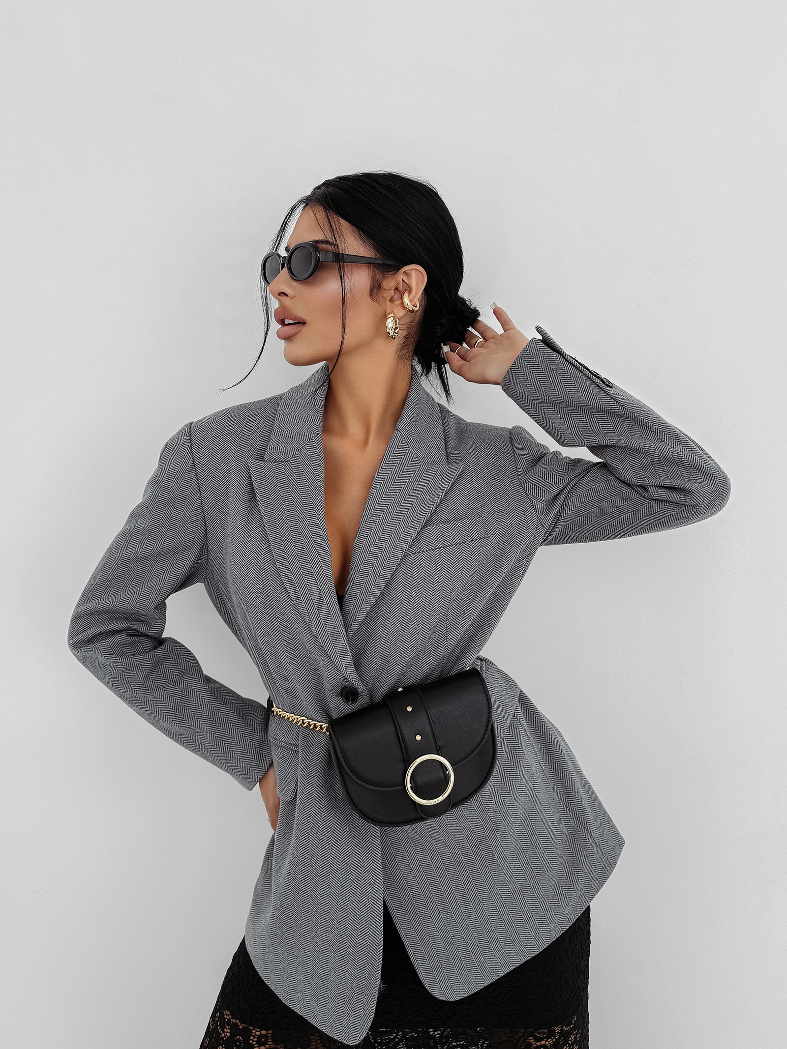 Marynarka damska OLAVOGA ZITAL c.szary