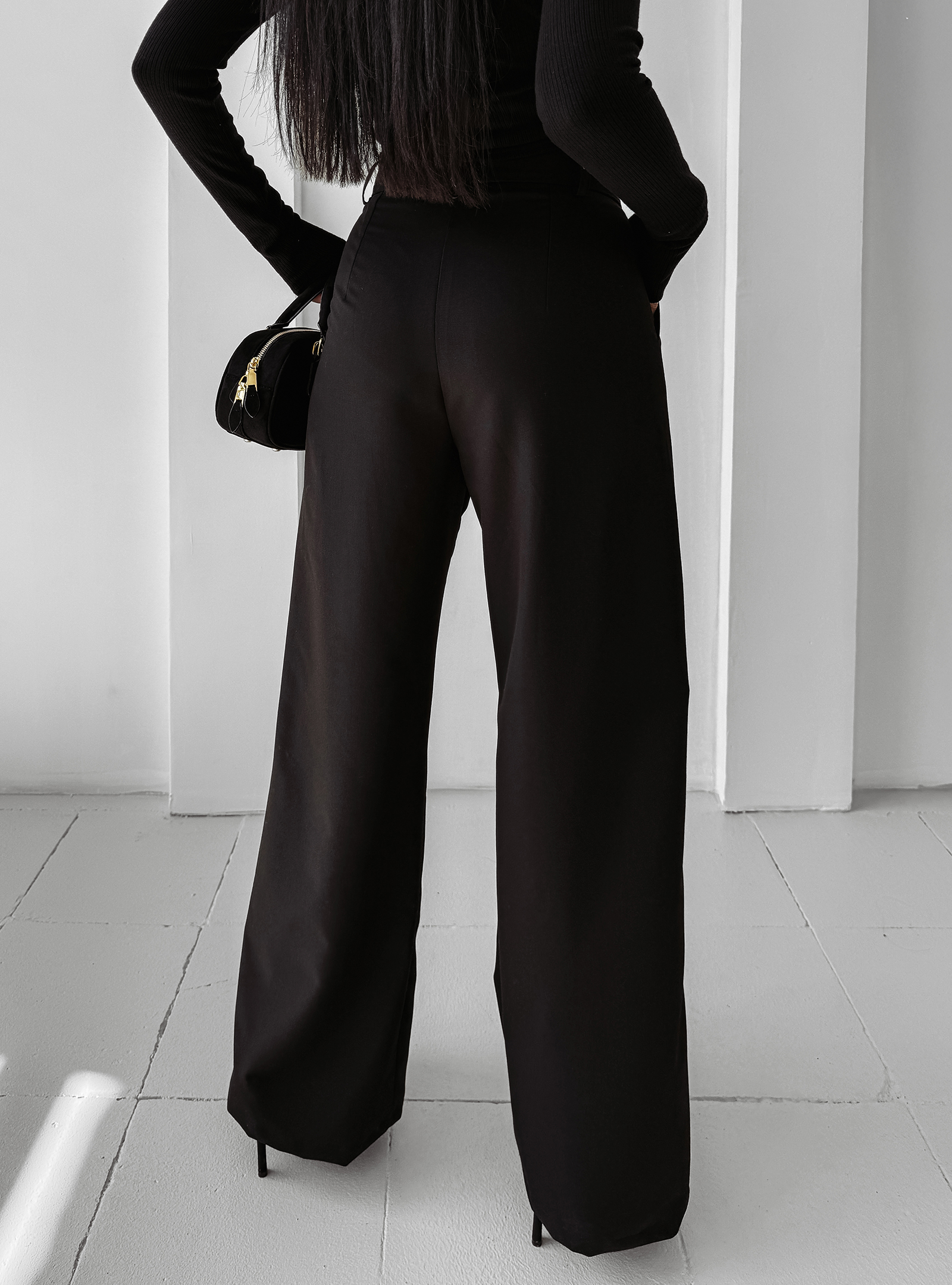 Spodnie eleganckie OLAVOGA NIGHTBREAK czarne