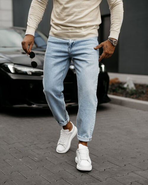 Spodnie męskie OLAVOGA RAVIS niebieskie