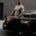 Sweter męski OLAVOGA MEW cappuccino