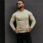 Sweter męski OLAVOGA MEW oliwkowy