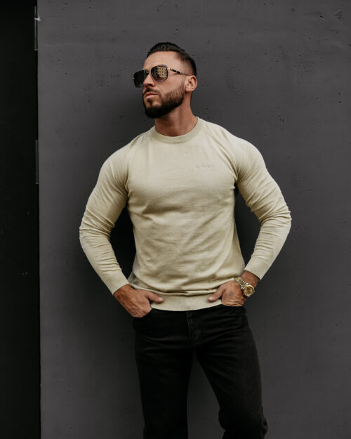 Sweter męski OLAVOGA MEW oliwkowy