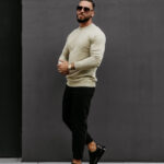 Sweter męski OLAVOGA MEW oliwkowy