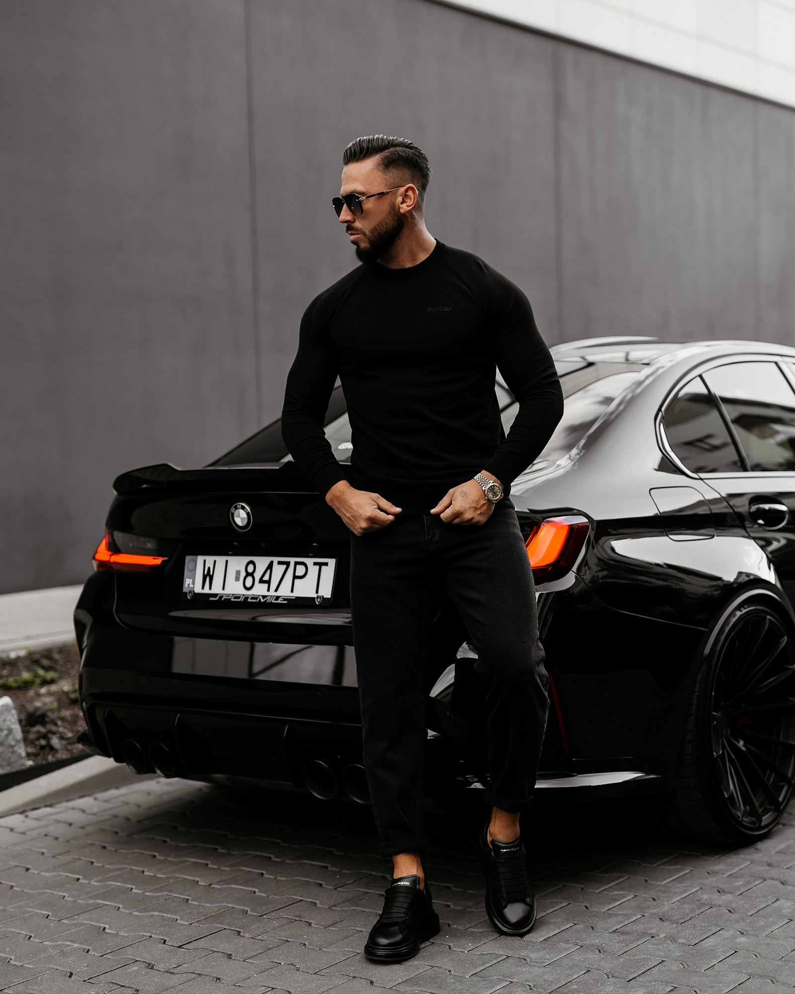 Sweter męski OLAVOGA MEW czarny