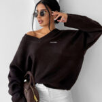 Sweter damski OLAVOGA ZOTO brązowy