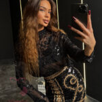 Spódniczka mini cekinowa KINO czarna