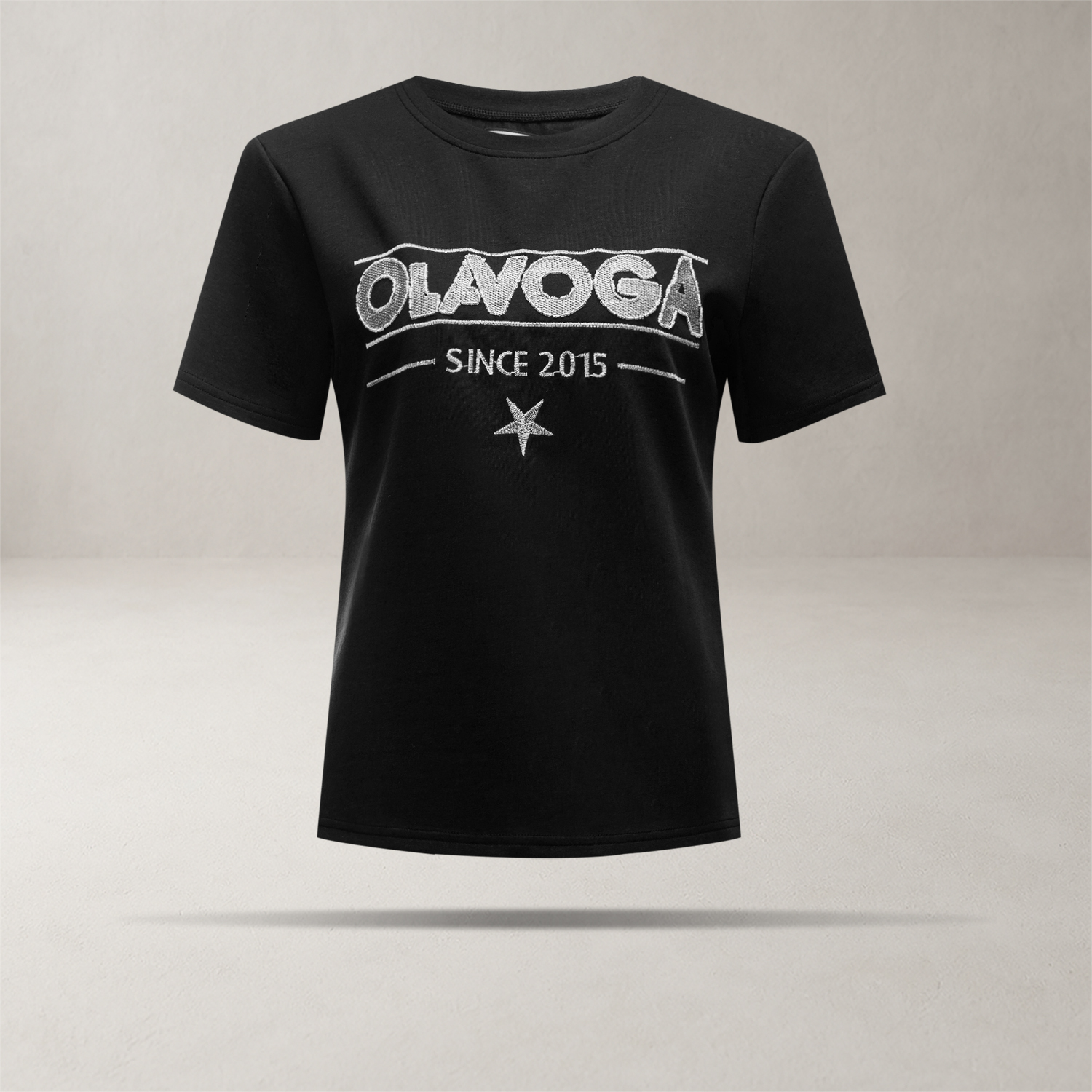 T-shirt damski OLAVOGA BLACK PRINCE czarny T-shirt damski OLAVOGA BLACK PRINCE czarny