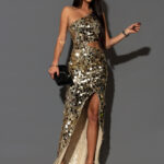 Sukienka cekinowa NB Artismo złota