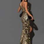 Sukienka cekinowa NB Artismo złota