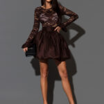 Body koronkowe NB Werste brązowe