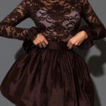 Spódnica bombka NB Vews brązowa