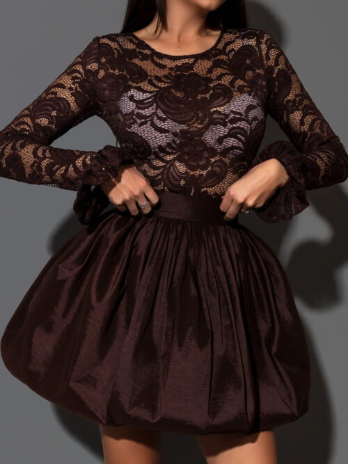 Spódnica bombka NB Vews brązowa