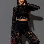 Komplet koronkowy NB Artes czarny