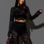 Komplet koronkowy NB Artes czarny