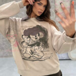 Bluza z kołnierzykiem Disney beżowa