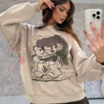 Bluza z kołnierzykiem Disney beżowa