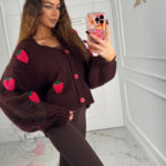 Sweter rozpinany Berry brązowy