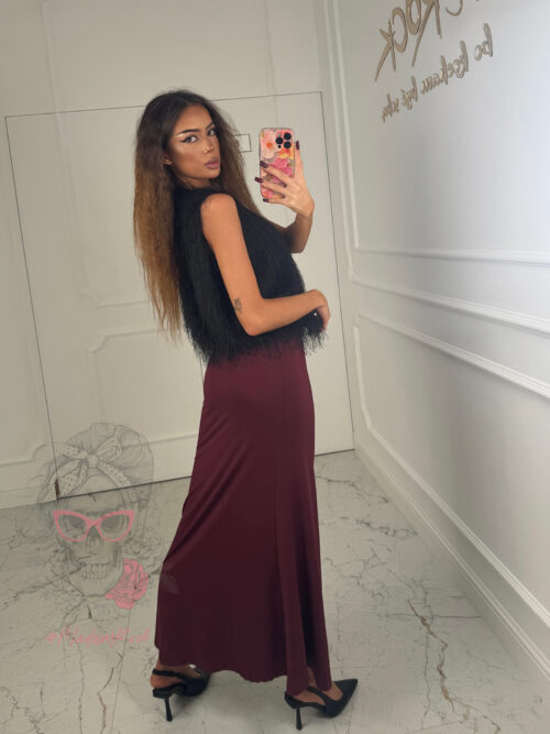 Spódnica elastyczna rozszerzana Abelle bordowa