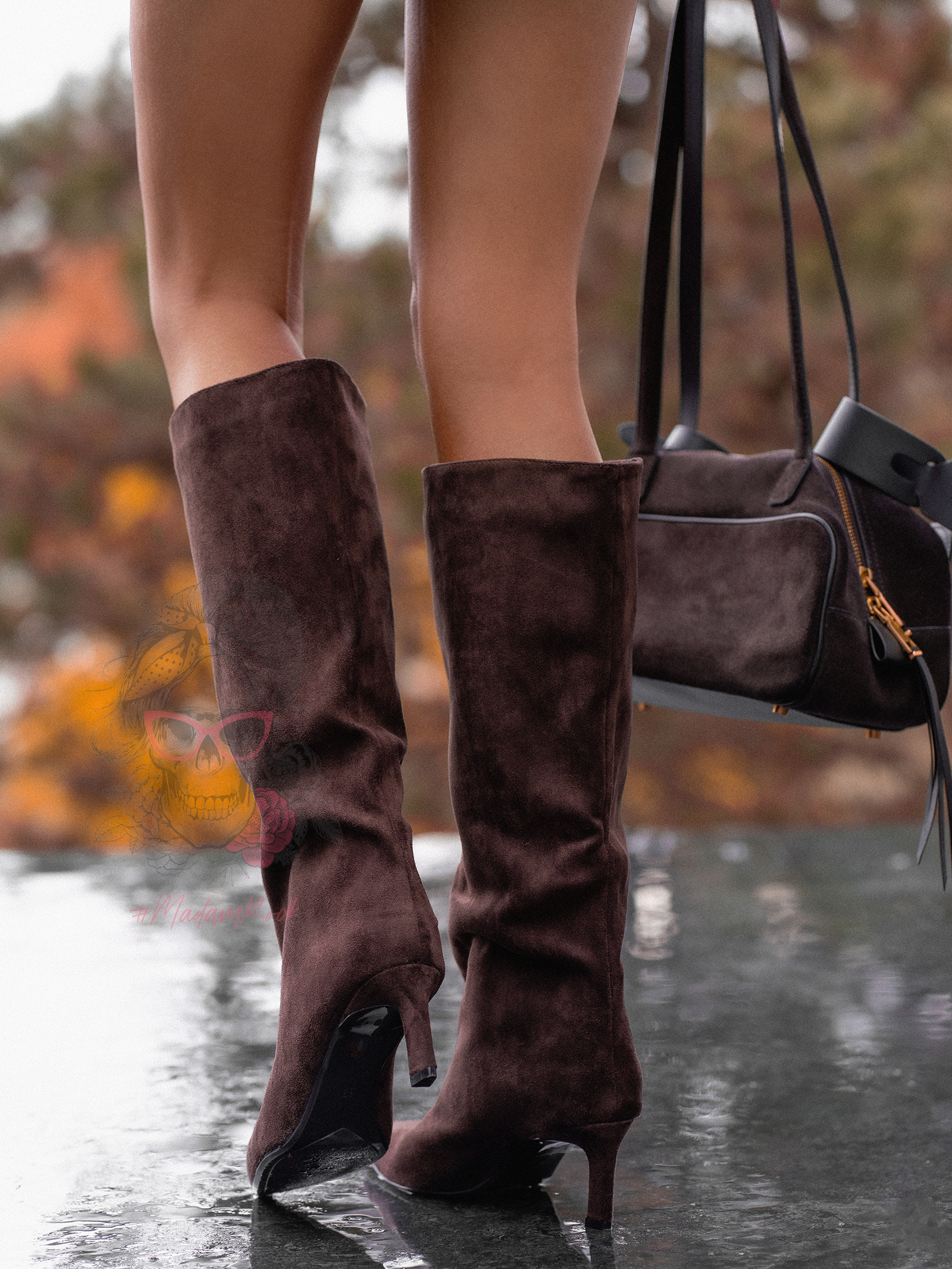 Kozaki z oversizową cholewką Dostop brązowe Kozaki z oversizową cholewką Dostop brązowe