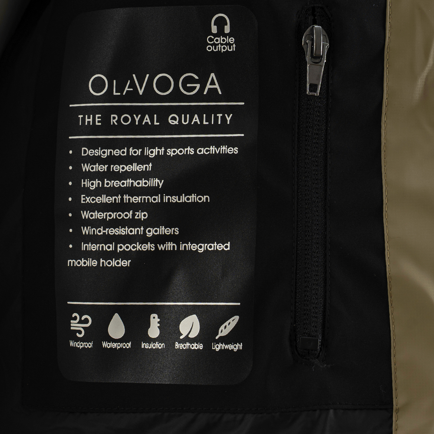 Kurtka męska OLAVOGA SPARKNOING khaki