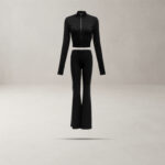 Komplet damski OLAVOGA WINDSCRIPT czarny