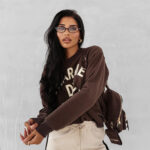 Bluza damska OLAVOGA CHARME brązowa