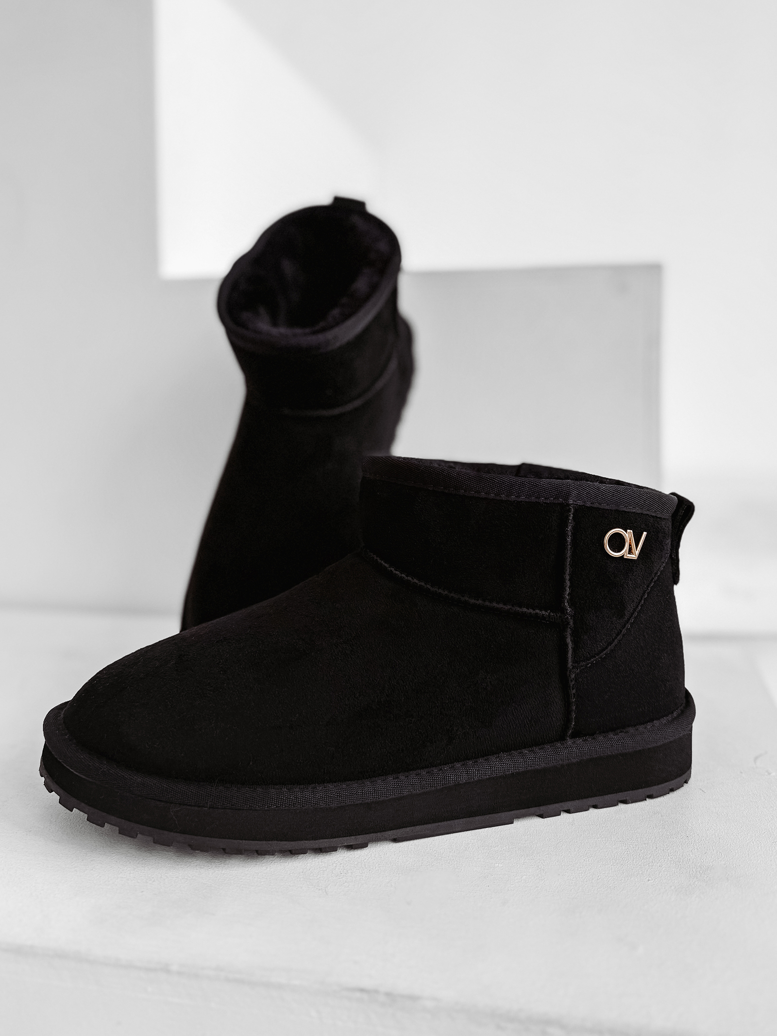 Śniegowce damskie OLAVOGA CRUSHY czarne