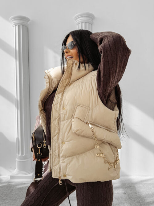 Kamizelka damska OLAVOGA RAIN beżowa