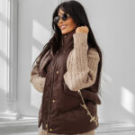 Kamizelka damska OLAVOGA RAIN brązowa