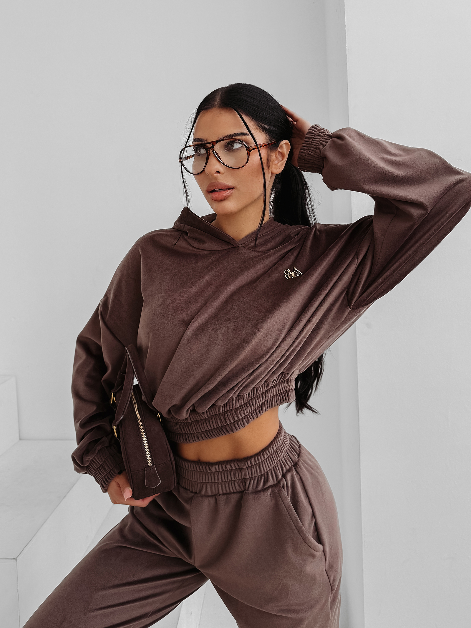 Komplet damski OLAVOGA FORM brązowy