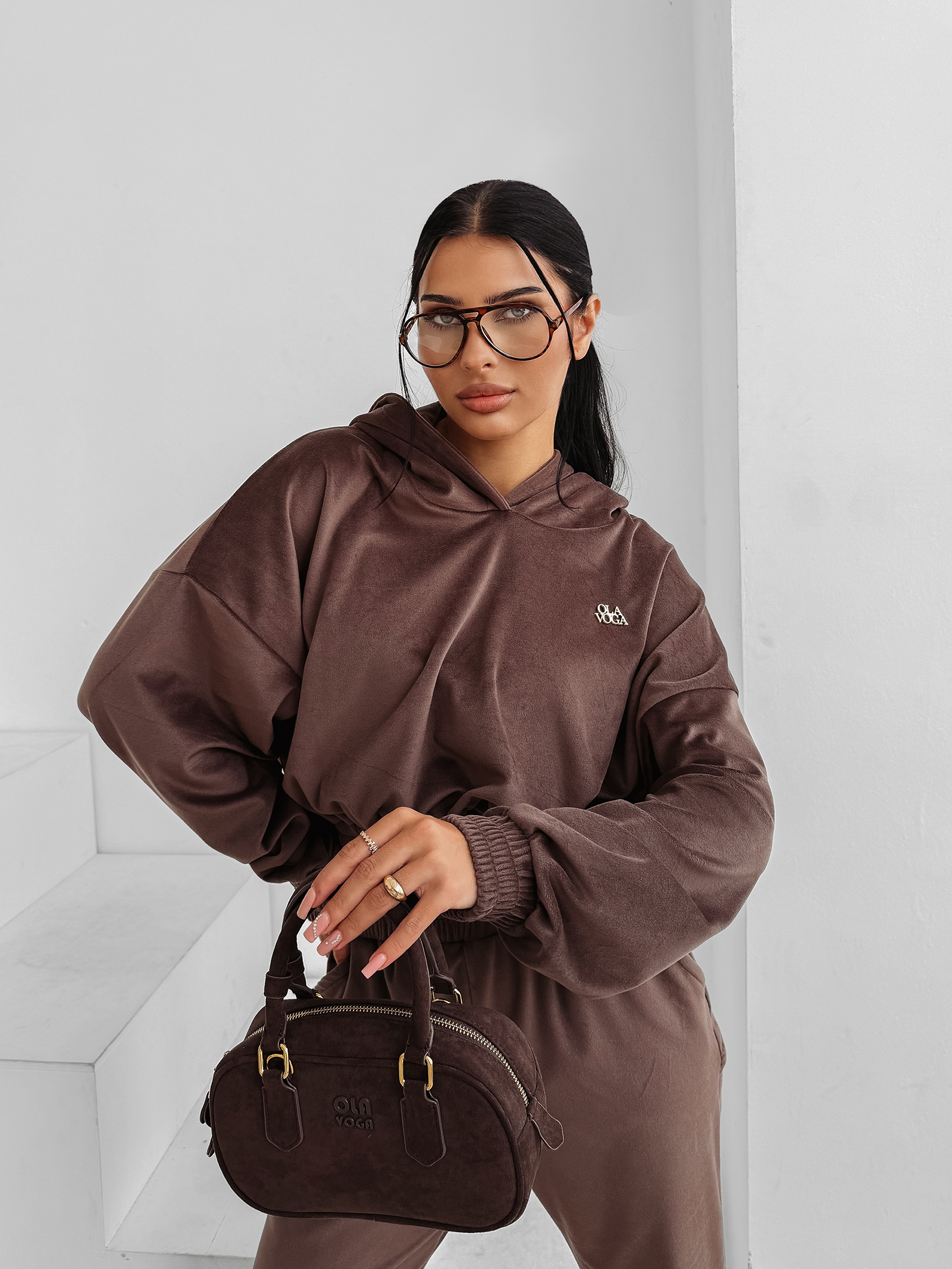 Komplet damski OLAVOGA FORM brązowy