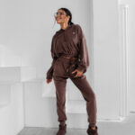 Komplet damski OLAVOGA FORM brązowy