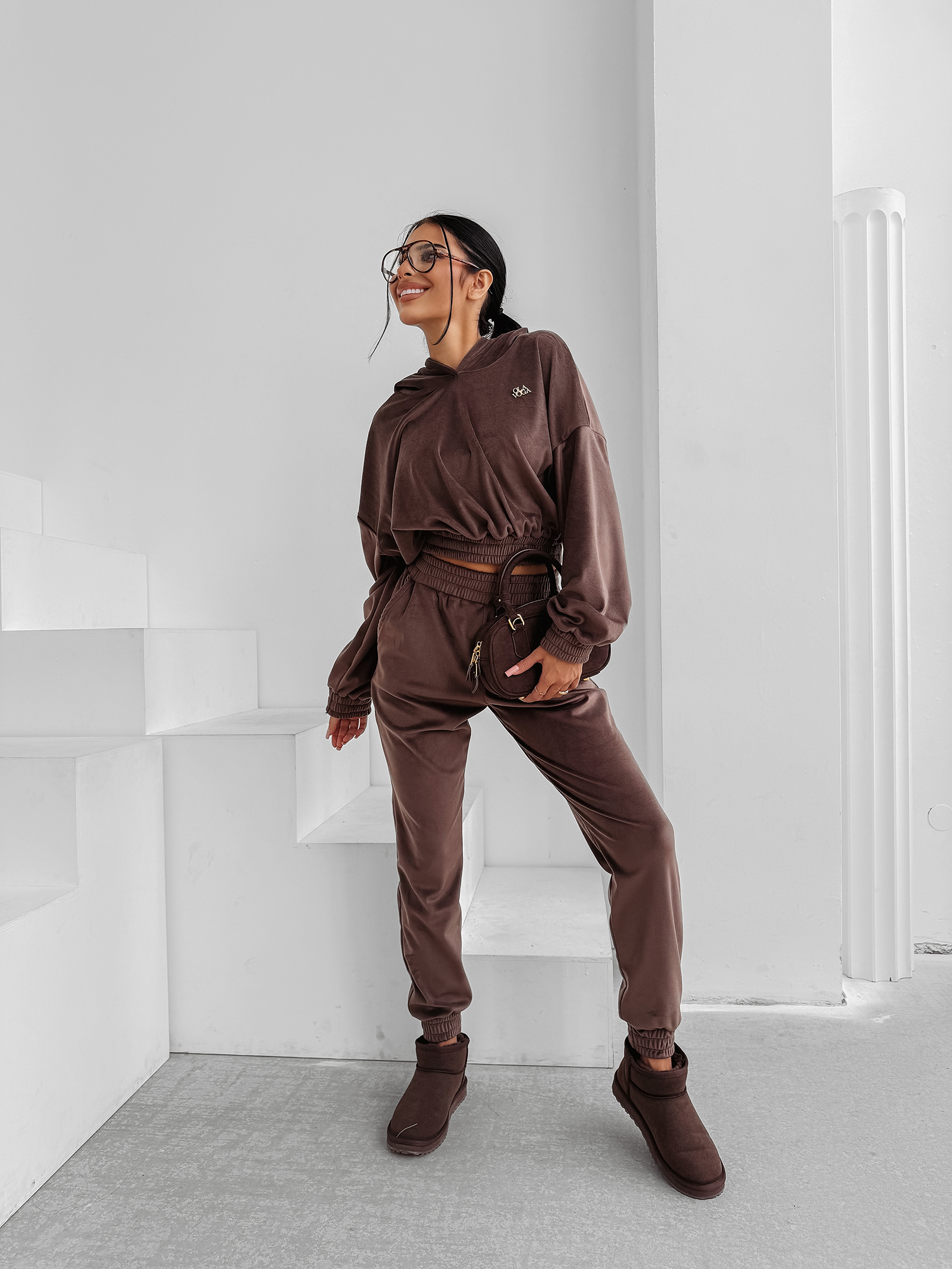 Komplet damski OLAVOGA FORM brązowy