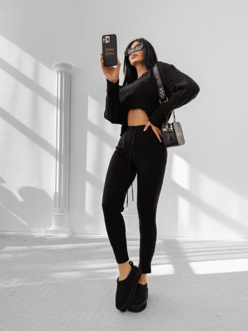 Komplet damski OLAVOGA OLIA czarny