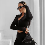 Komplet damski OLAVOGA WINDSCRIPT czarny