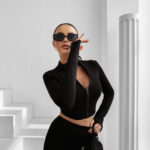 Komplet damski OLAVOGA WINDSCRIPT czarny