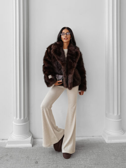 Kurtka damska OLAVOGA CUAR brązowa