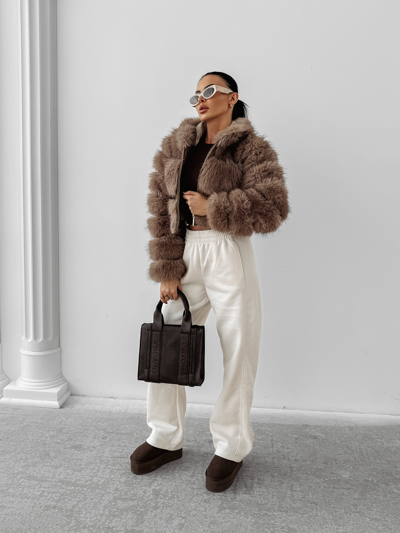 Kurtka damska OLAVOGA LANIKA beżowa Kurtka damska OLAVOGA LANIKA beżowa